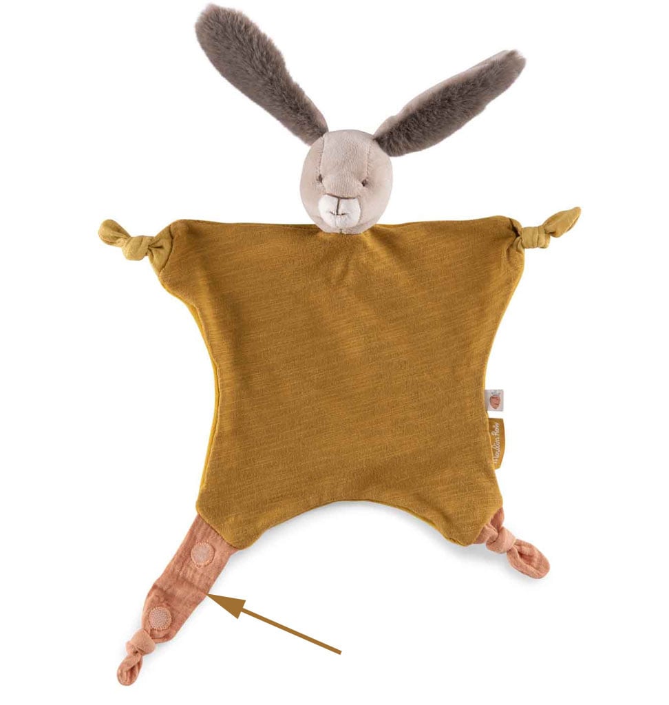 Moulin Roty Moulin Roty Kuscheltuch ockerfarben Trois petits lapins