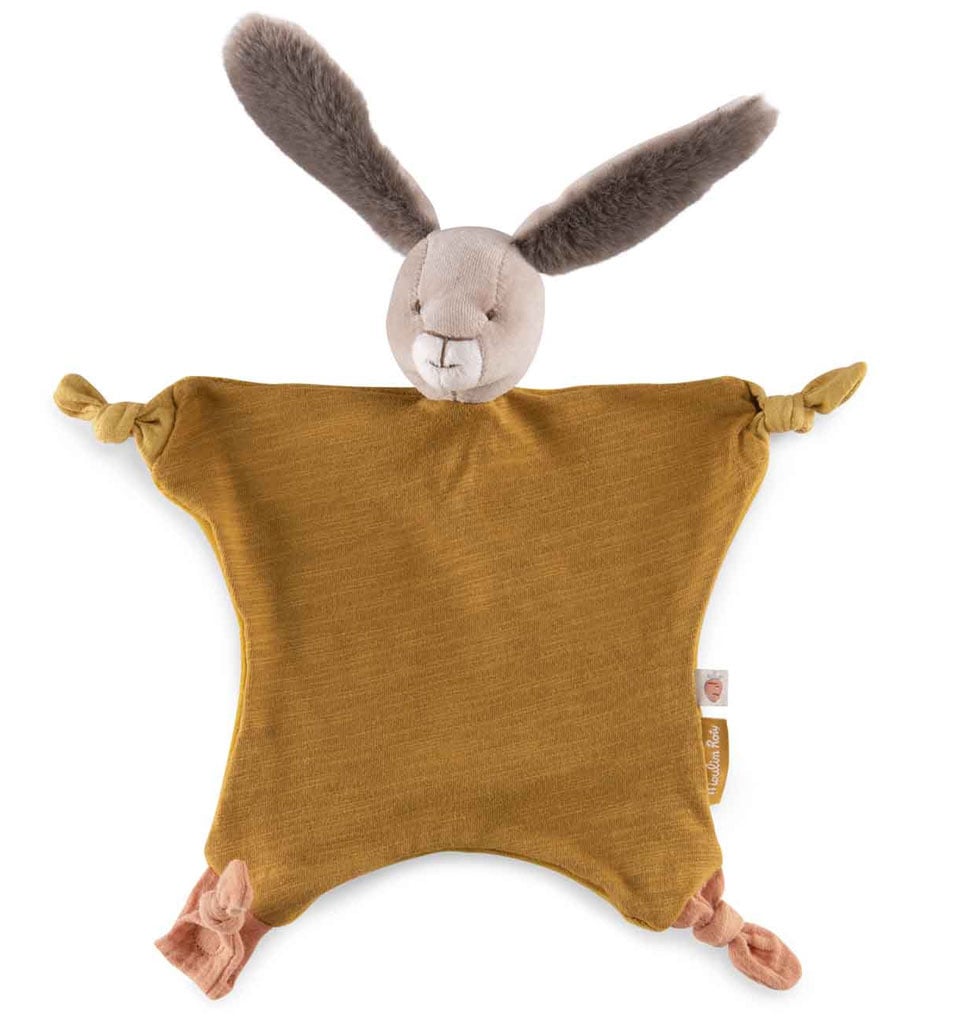 Moulin Roty Moulin Roty cuddle cloth ocre Trois petits lapins