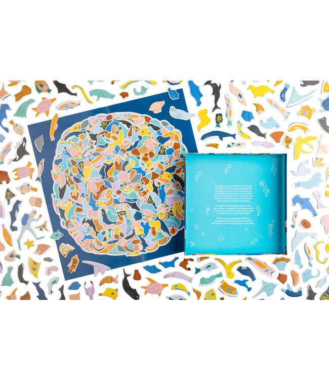 299 vissen (en één duiker)