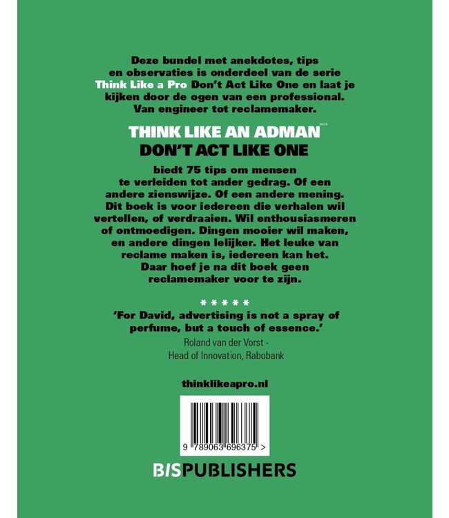 Think Like an Adman, Don't Act Like One NL