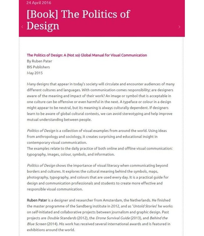 The Politics Of Design