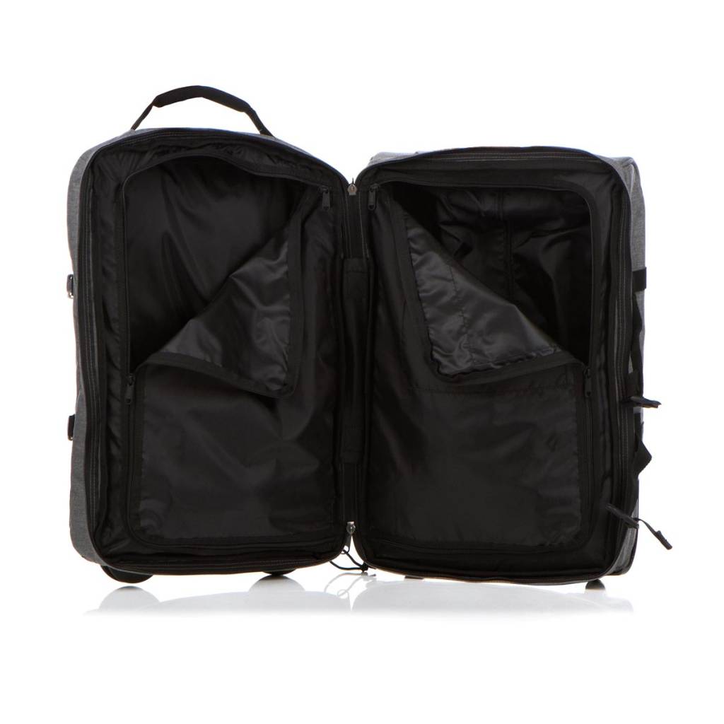 Eastpak Eastpak Tranverz S Black Denim Handbagage reistas met wieltjes