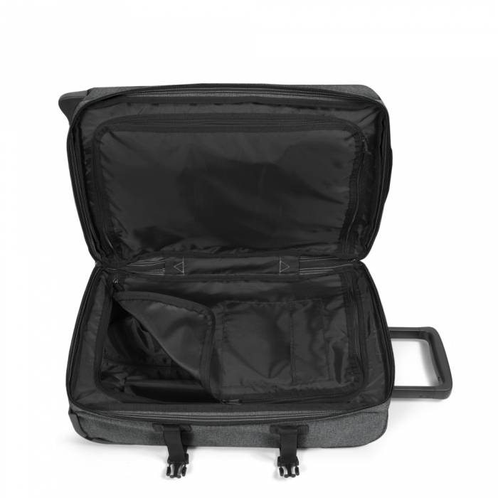 Eastpak Eastpak Tranverz S Black Denim Handbagage reistas met wieltjes