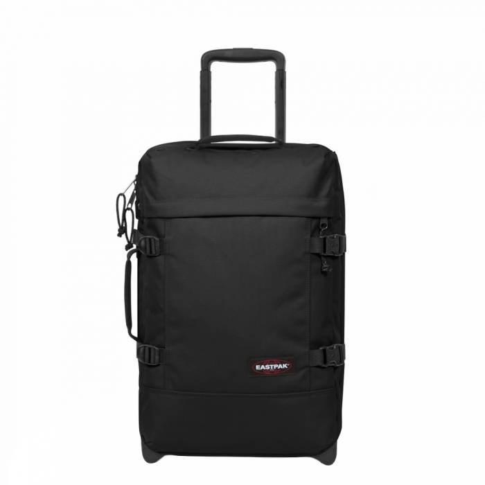 Eastpak Eastpak Tranverz S Black Handbagage reistas met trolleysysteem wieltjes zwart