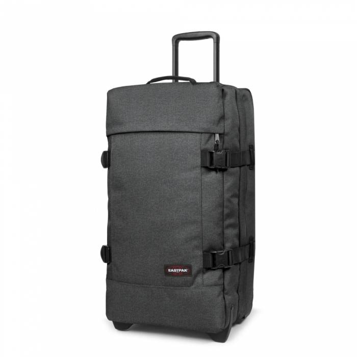 Eastpak Eastpak Tranverz M Black Denim reistas met trolley 78 liter reistrolley lichtgewicht