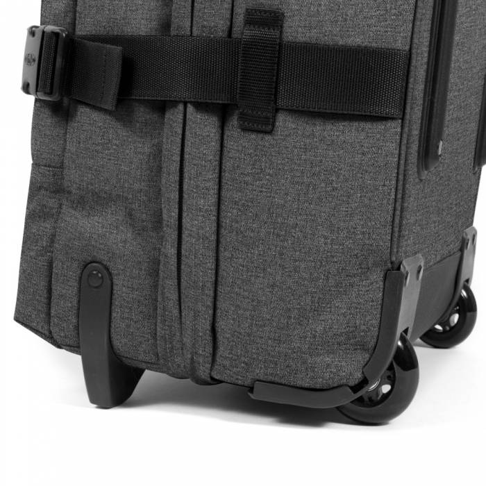 Eastpak Eastpak Tranverz M Black Denim reistas met trolley 78 liter reistrolley lichtgewicht