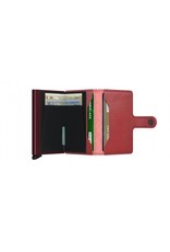 Secrid Secrid Mini Wallet Rango Red Bordeaux leren uitschuifbare pasjeshouder