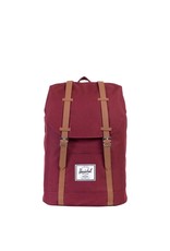 Herschel Herschel Retreat Windsor Wine/Tan Synthetic leather rugzak  schooltas met 15 inch laptopvak