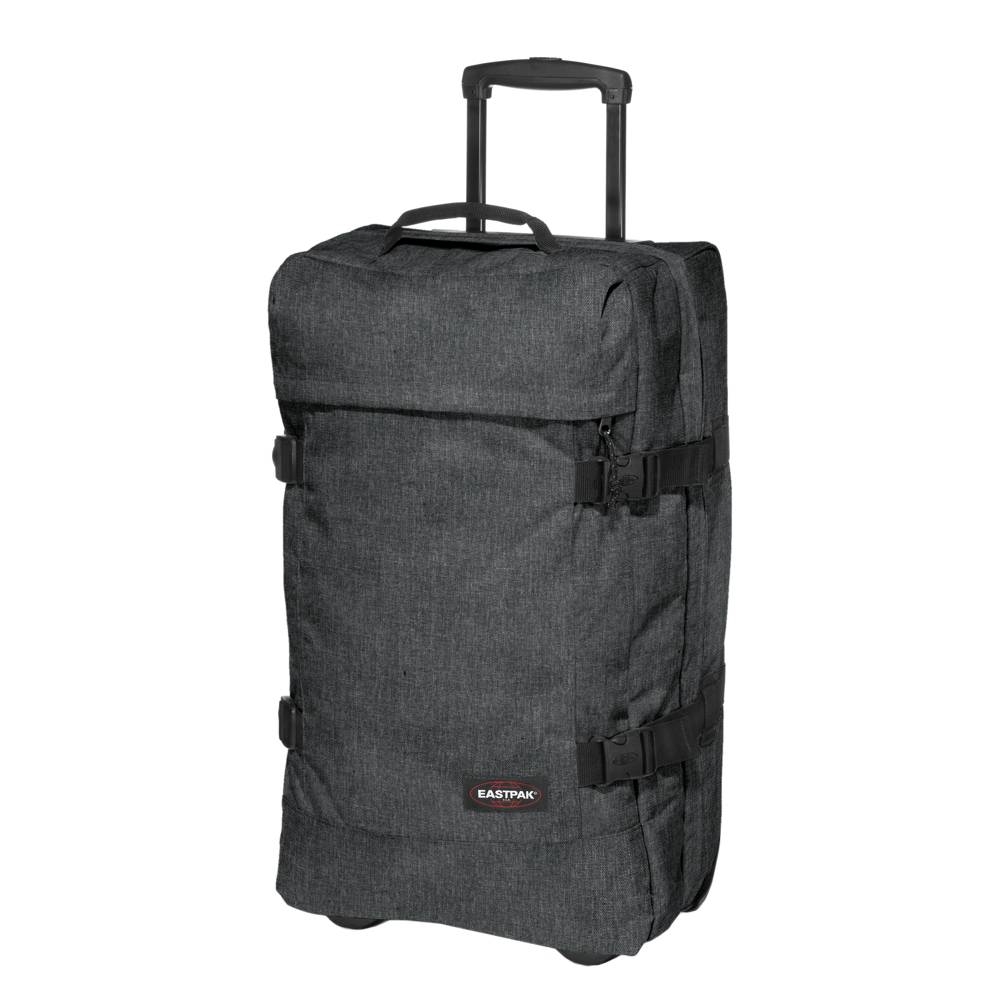 Eastpak Eastpak Tranverz M Black Denim reistas met trolley 78 liter reistrolley lichtgewicht