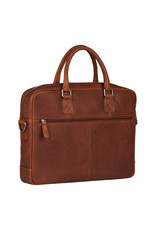 Burkely Burkely Antique Avery leren laptoptas 15" cognac