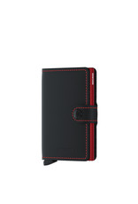 Secrid Secrid Mini Wallet Matte Black & Red leren pasjeshouder