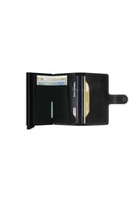 Secrid Secrid Mini Wallet Card Protector Vintage zwart leren uitschuifbare pasjeshouder