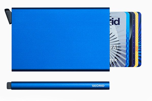 Secrid Secrid cardprotector blauwe uitschuifbare pasjes bescherming