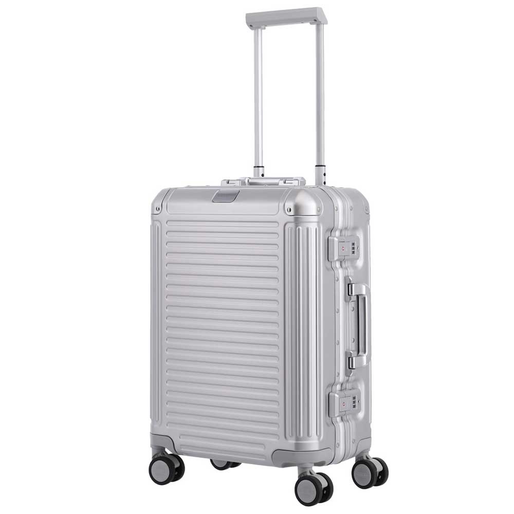 Travelite Next handbagagekoffer - Luxe Aluminium Trolley 55cm - zilver
