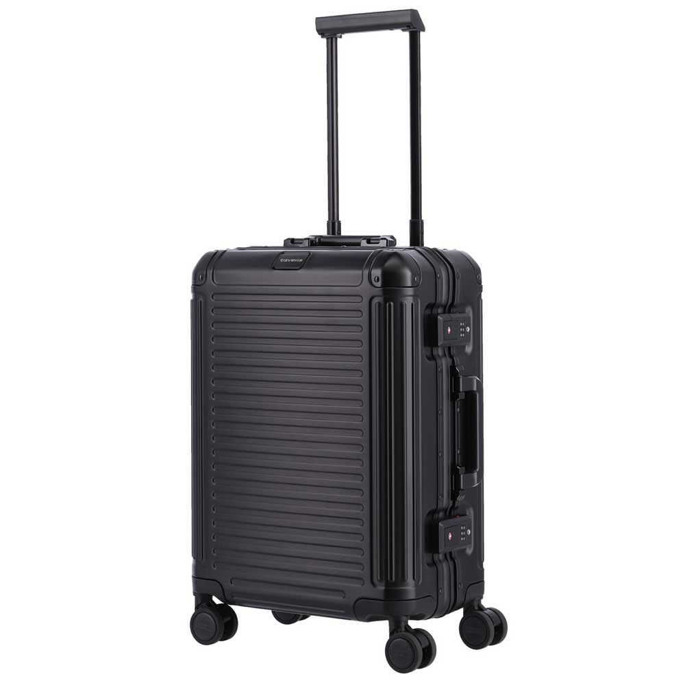 Travelite Travelite Next handbagagekoffer - Luxe Aluminium Trolley 55cm - zwart