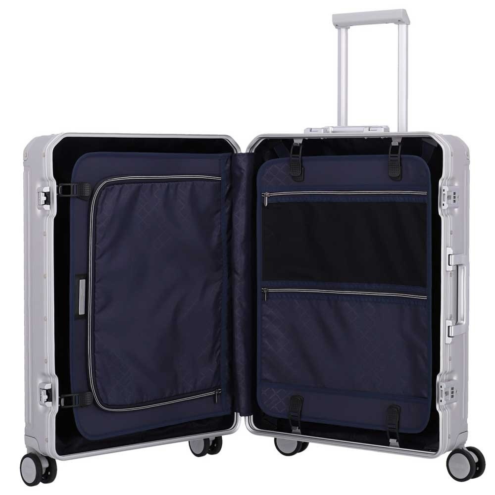 Travelite Travelite Next middenmaat koffer - Luxe Aluminium M Trolley 67cm - medium - zilver