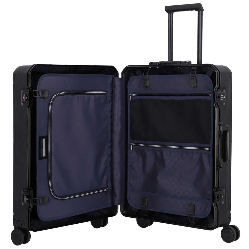 Travelite Travelite Next middenmaat koffer - Luxe Aluminium M Trolley 67cm - medium - zwart