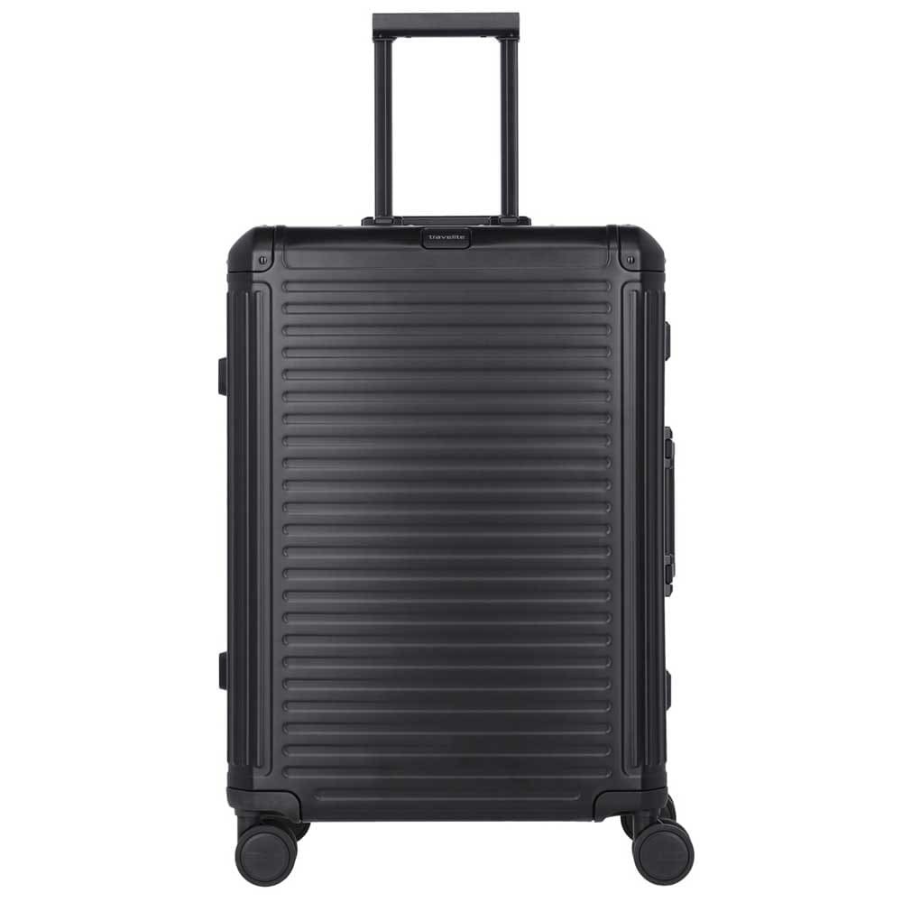 Travelite Travelite Next middenmaat koffer - Luxe Aluminium M Trolley 67cm - medium - zwart