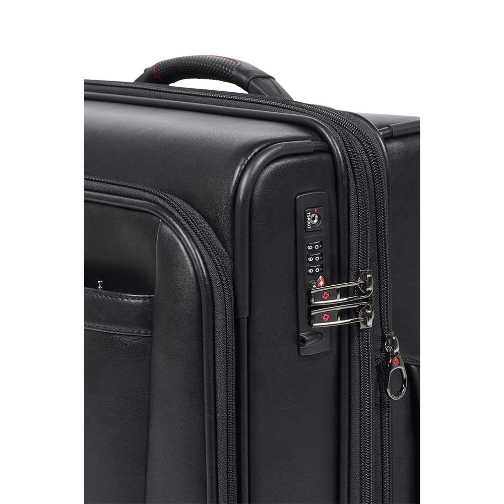 Samsonite Samsonite PRO-DLX 5 LTH leren handbagage Spinner 55cm Uitbreidbaar 15.6" laptopvak