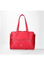 FMME. FMME. Laptop schoudertas Charlotte, 13 inch - Rood Grain Leer