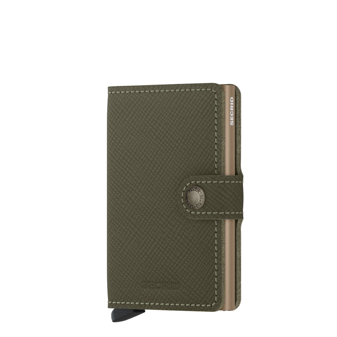 Secrid Secrid Mini Wallet Saffiano Olive - pasjeshouder portemonnee