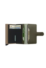 Secrid Secrid Mini Wallet Saffiano Olive - pasjeshouder portemonnee