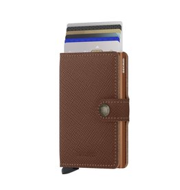Secrid Secrid Mini Wallet Saffiano Caramel - pasjeshouder portemonnee