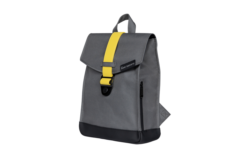 Bold Banana Bold Banana kleine rugzak Envelope Mini -  Grey Lightning - grijs met limoenkleurige straps