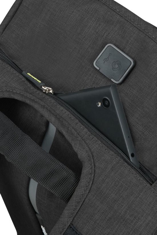 Samsonite Samsonite Securipak Laptop Backpack - Anti diefstal rugzak - 15.6'' black steel