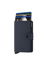 Secrid Secrid Mini Wallet Matte Night Blue - leren uitschuifbare pasjeshouder