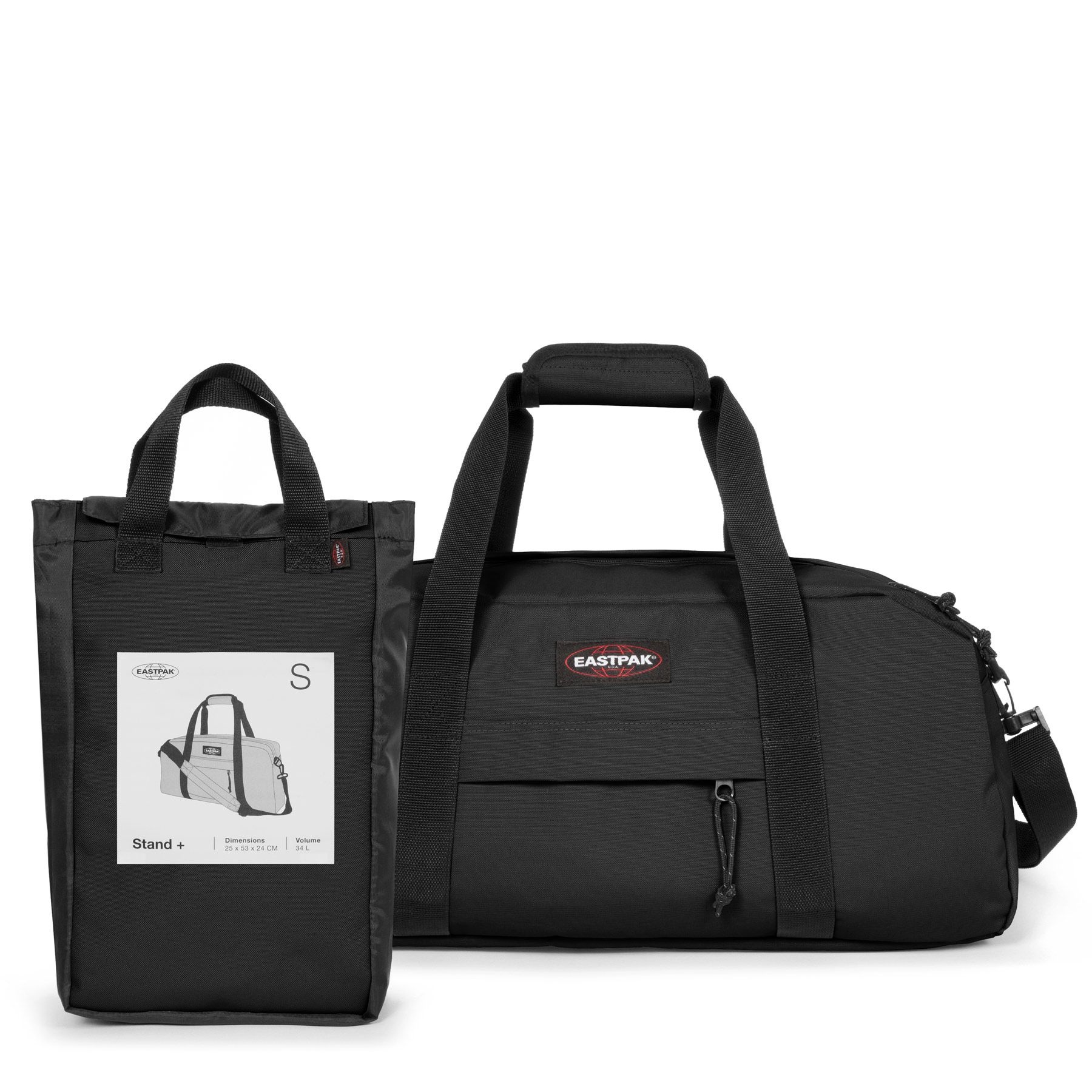 Eastpak Eastpak Stand+ Black – Multifunctionele reistas 34L