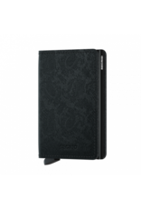 Secrid Secrid Slim Wallet Card Protector Paisley Black leren uitschuifbare pasjeshouder