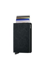 Secrid Secrid Slim Wallet Card Protector Paisley Black leren uitschuifbare pasjeshouder