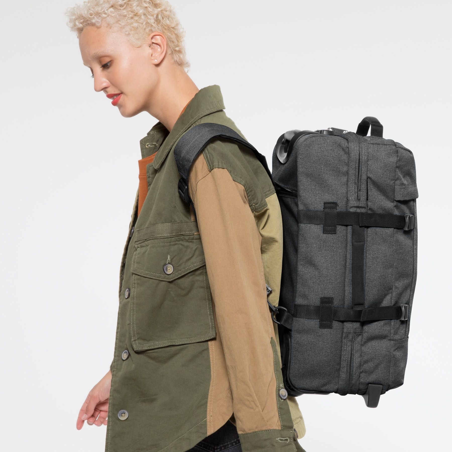 Eastpak Eastpak Strapverz S  handbagage rugzaktrolley reiskoffer - Black Denim