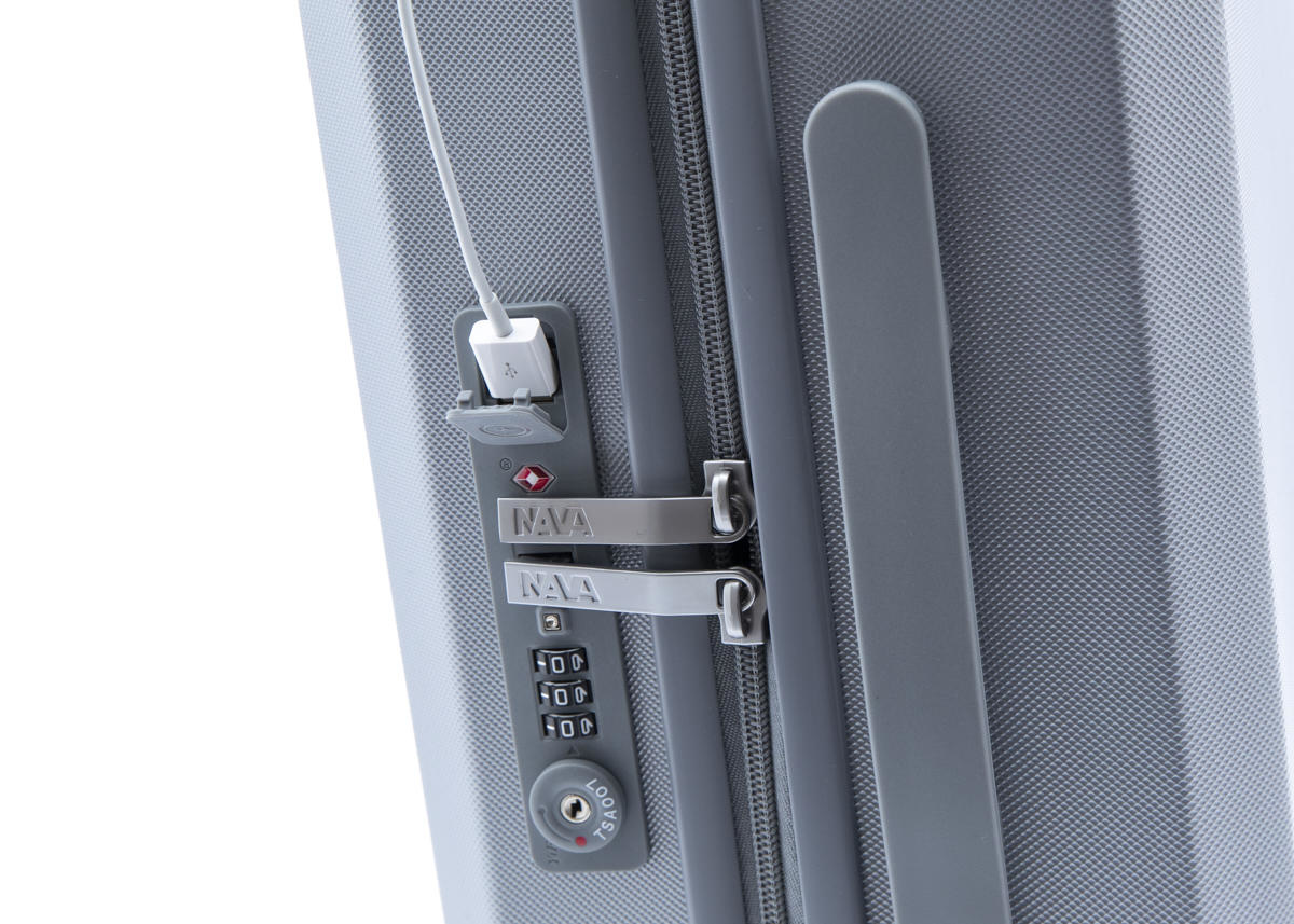 Nava Design Nava Design Outline - Handbagage Spinner 55 cm - Silver Grey