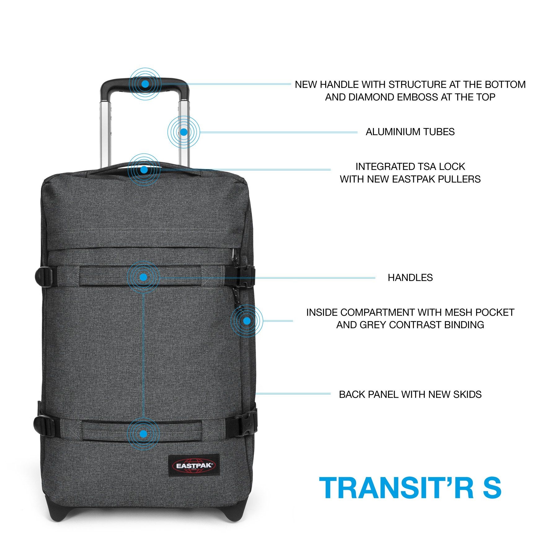 Eastpak Eastpak Transit'r S  handbagage reiskoffer - Ultra Marine