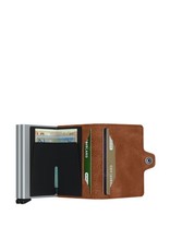 Secrid Secrid Twin Wallet Card Protector Vintage Cognac leren uitschuifbare pasjes bescherming portemonnee