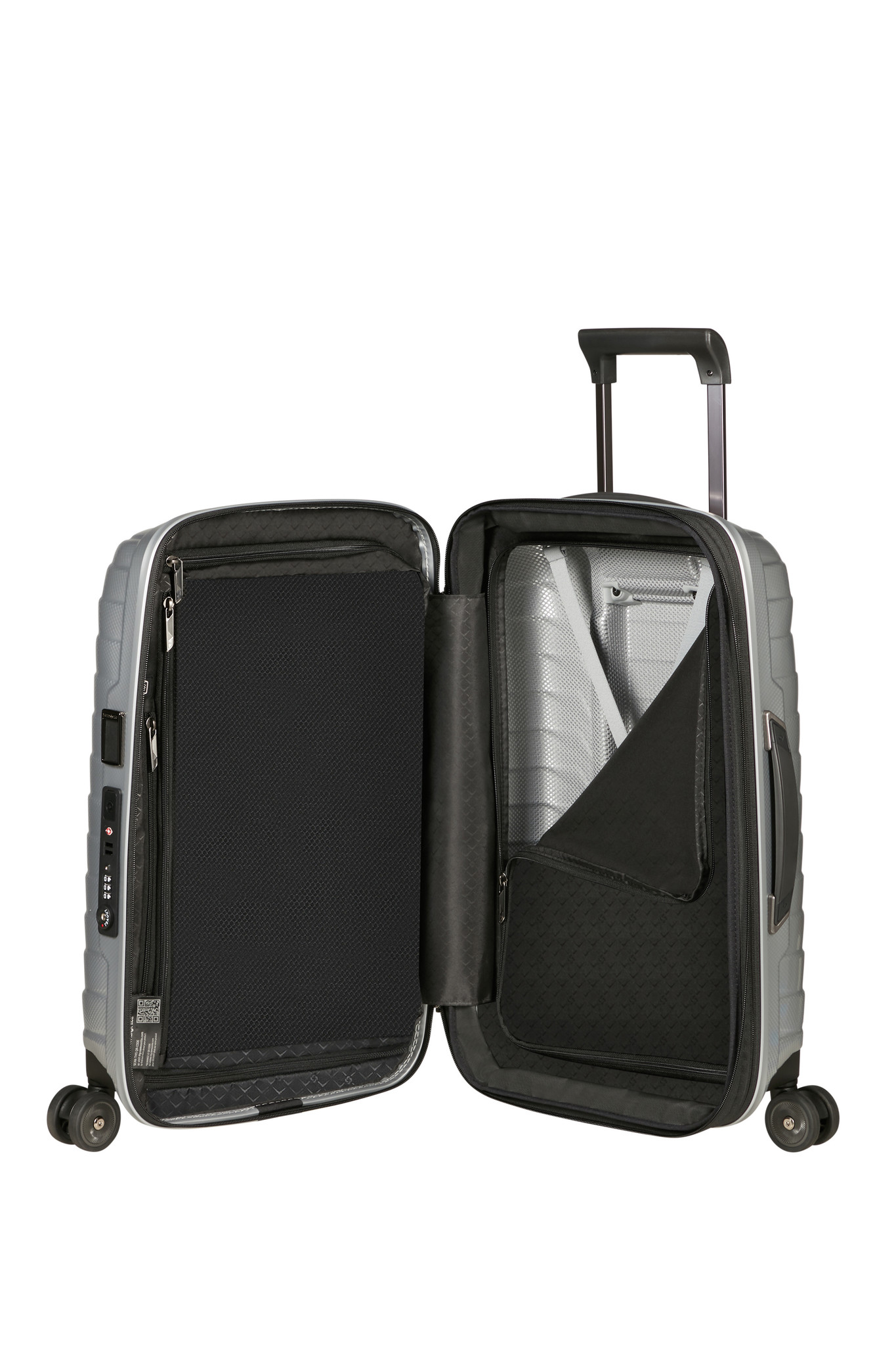Samsonite Samsonite handbagagekoffer - Proxis - Spinner 55 x 35 exp. Silver