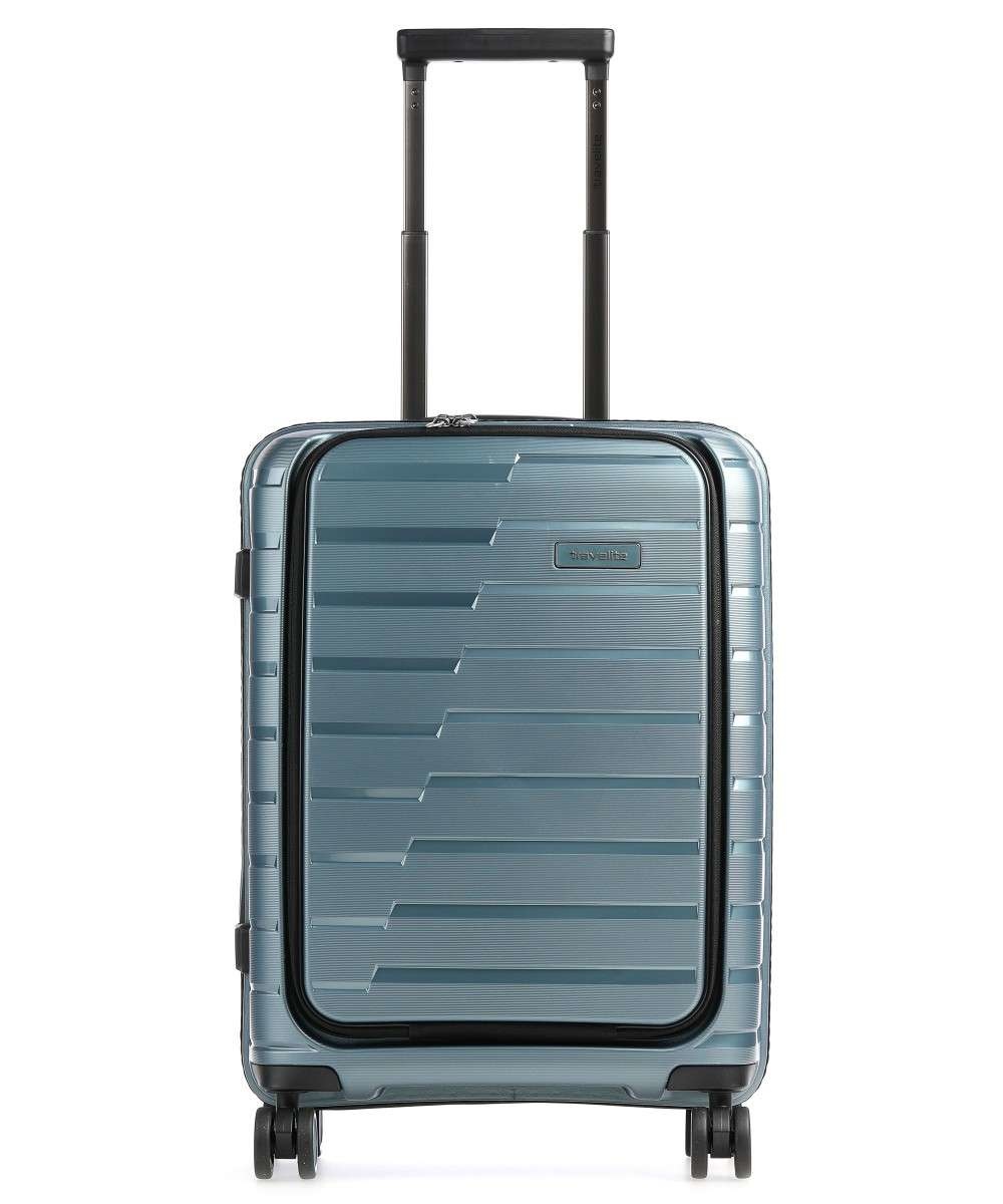 Travelite Travelite Air Base Spinner 55 - harde handbagagekoffer met voorvak - Ice Blue