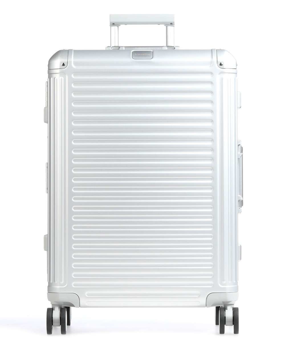 Travelite Travelite Next grote maat koffer - Luxe Aluminium L Trolley 77cm - Large -  zilver