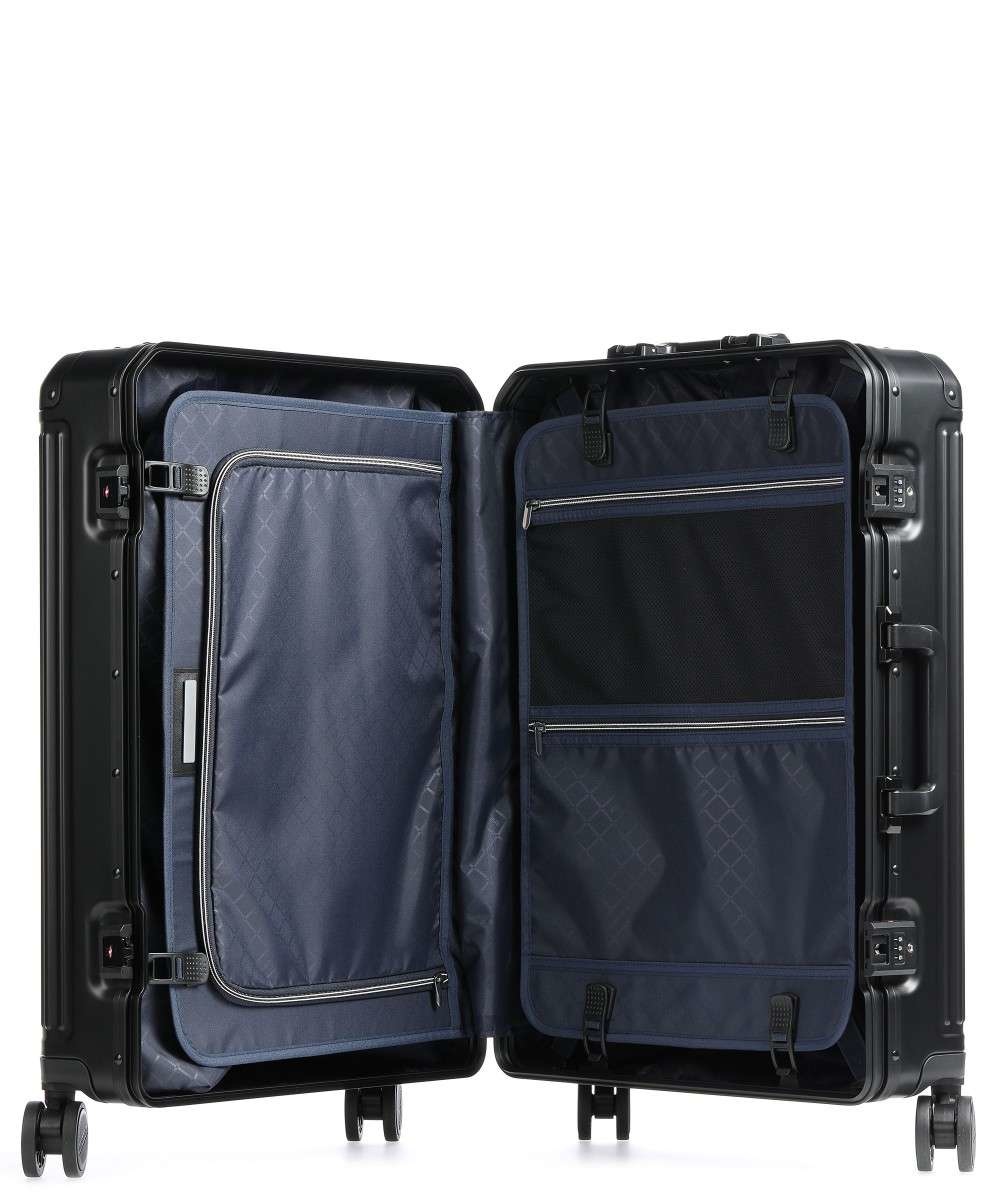 Travelite Travelite Next middenmaat koffer - Luxe Aluminium M Trolley 67cm - medium - zwart