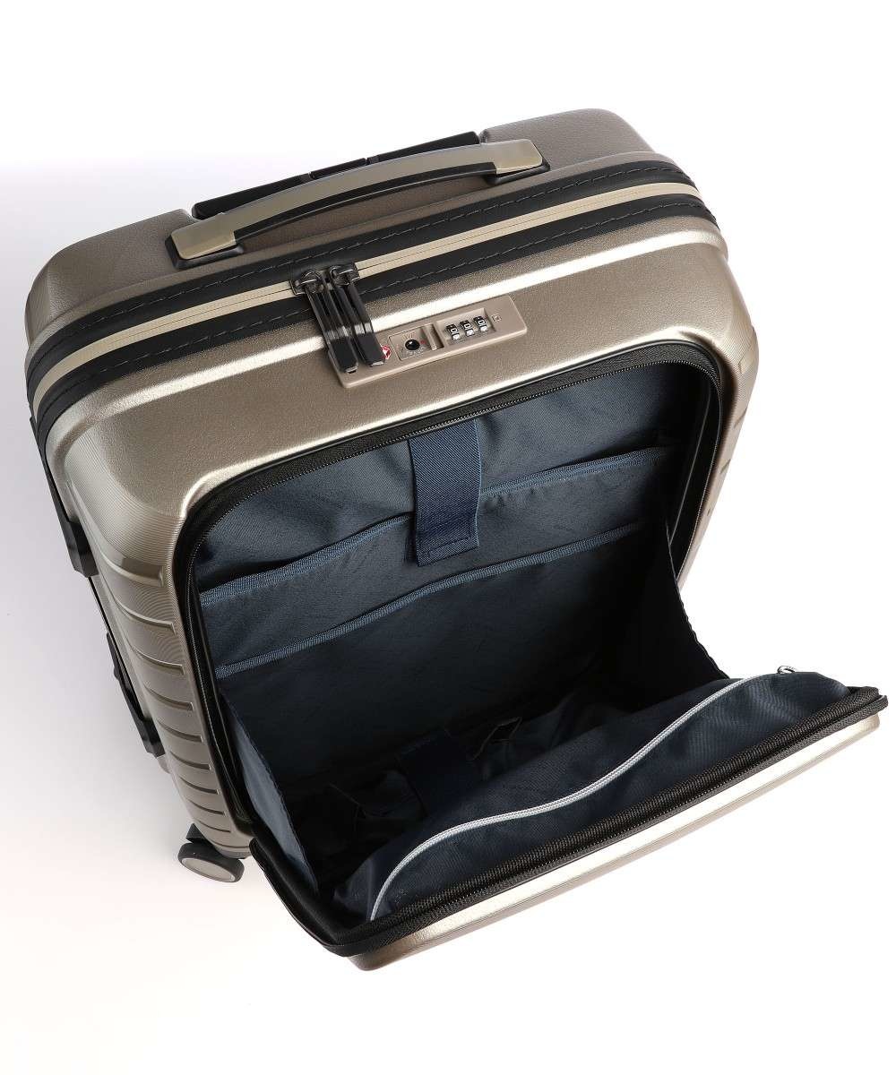 Travelite Travelite Air Base Spinner 55 - harde handbagagekoffer met voorvak - Champagne