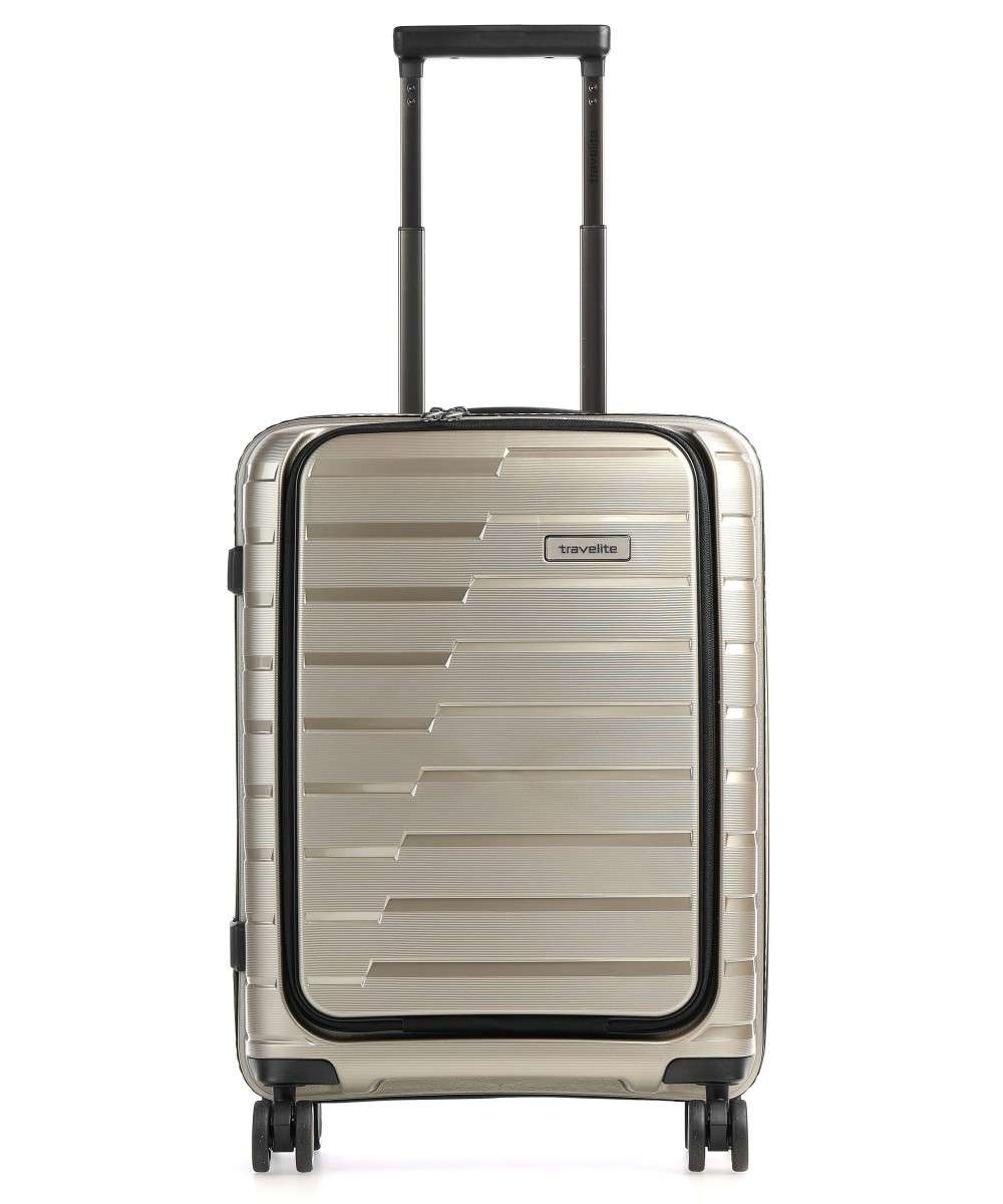 Travelite Travelite Air Base Spinner 55 - harde handbagagekoffer met voorvak - Champagne