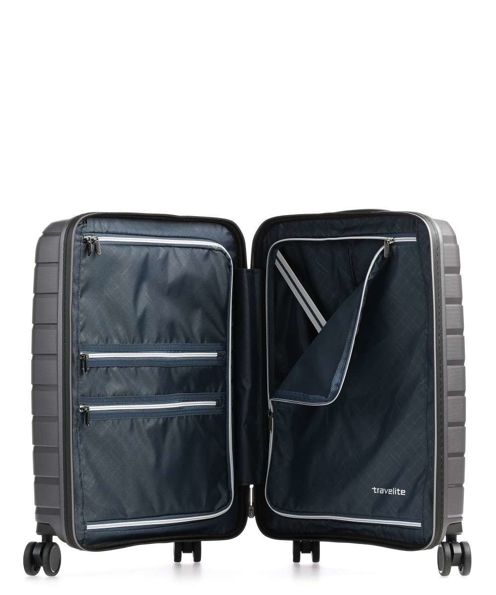 Travelite Travelite Air Base Spinner 55 - harde handbagagekoffer met voorvak - Antraciet