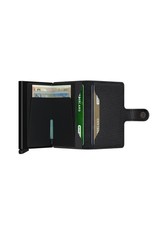 Secrid Secrid Mini Wallet Carbon Black - leren uitschuifbare pasjeshouder