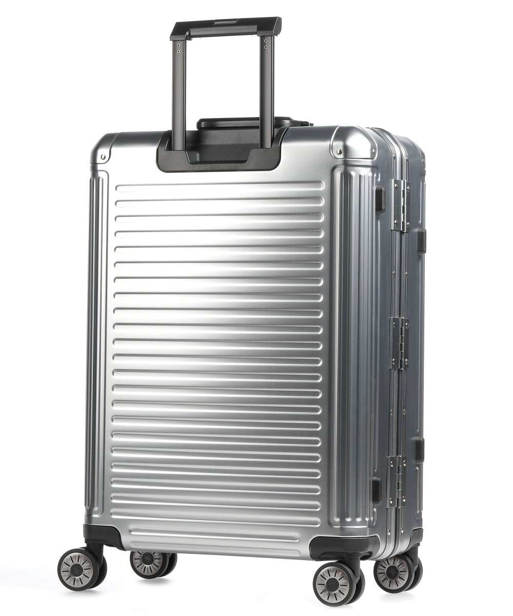 Travelite Next middenmaat koffer - Luxe Aluminium M Trolley 67cm - medium - Gunmetal