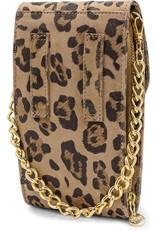 Mosz Mosz Telefoontasje Large Cheeta Brown -  Shiny Light Gold