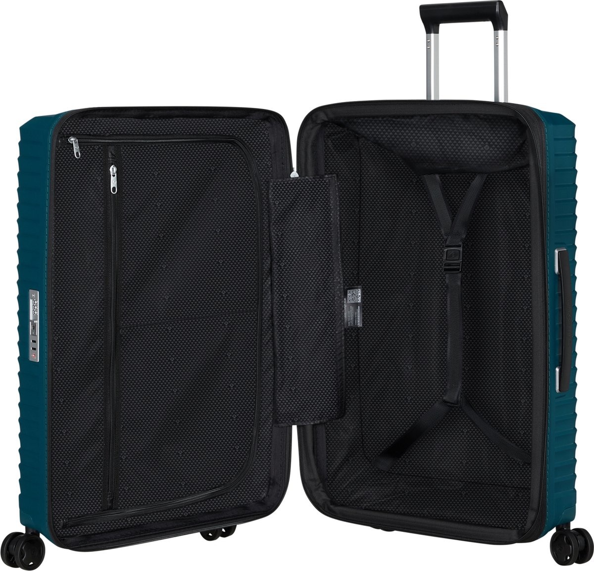 Samsonite Samsonite Reiskoffer - Upscape - Spinner 68 uitbreidbaar - Petrol Blue -  Expandable - Middenmaat koffer