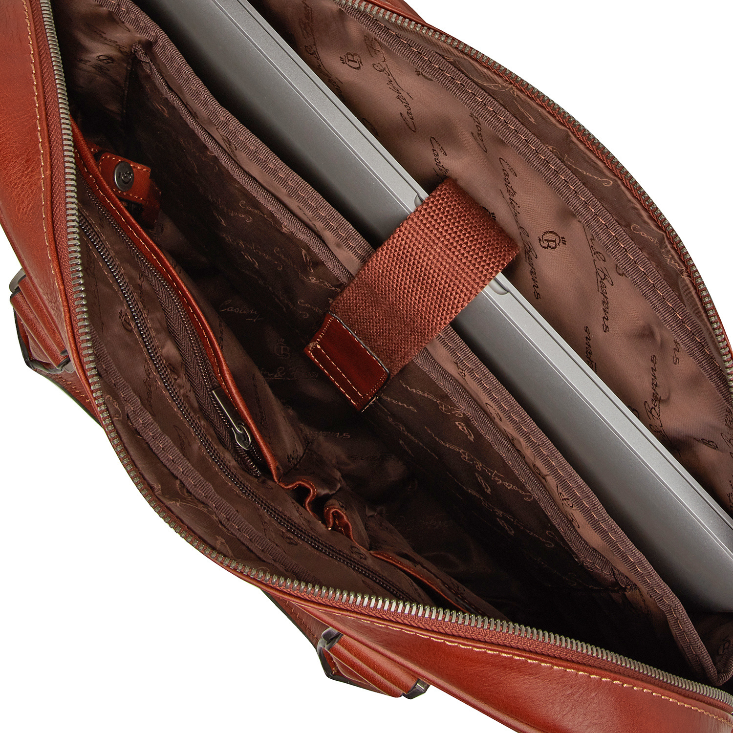 Castelijn en Beerens Castelijn & Beerens Verona Business enkelvaks Laptopbag 15.6" licht bruin