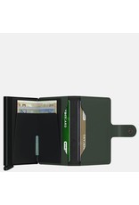 Secrid Secrid Mini Wallet Matte Green Black leren pasjeshouder